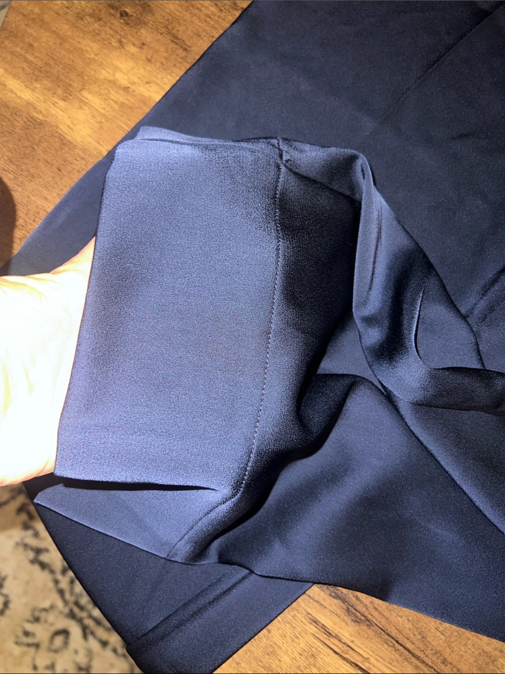 H&M Navy Satin Wide Leg Dress Pants - Picture 5 of 8